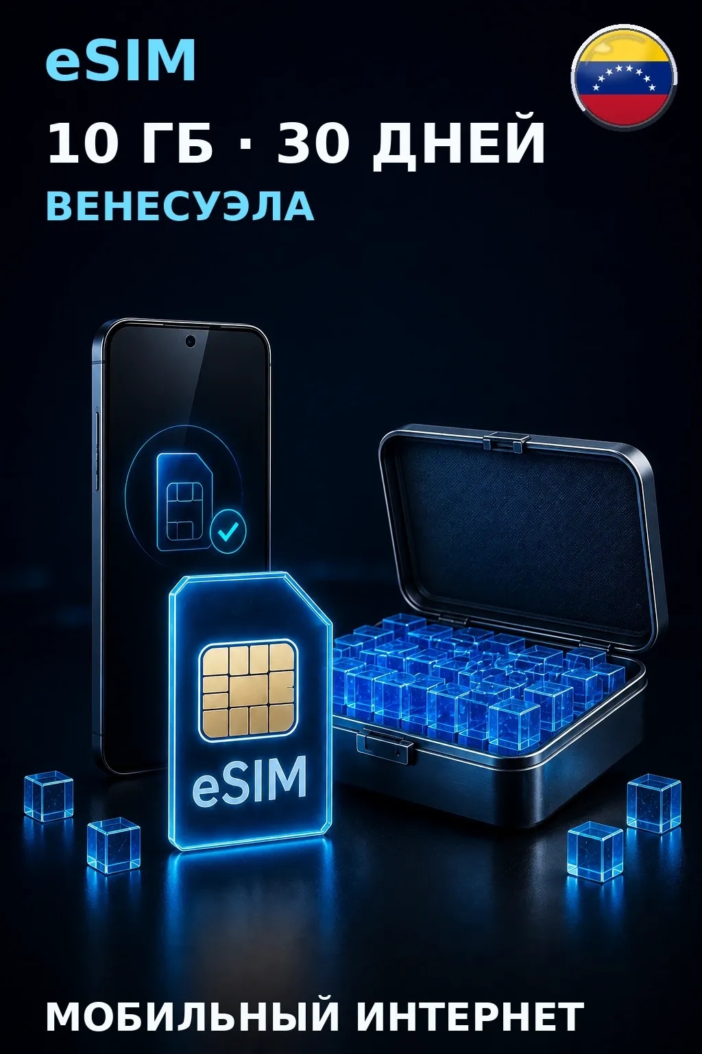 eSIM Венесуэла — 10 ГБ, 30 дней — интернет