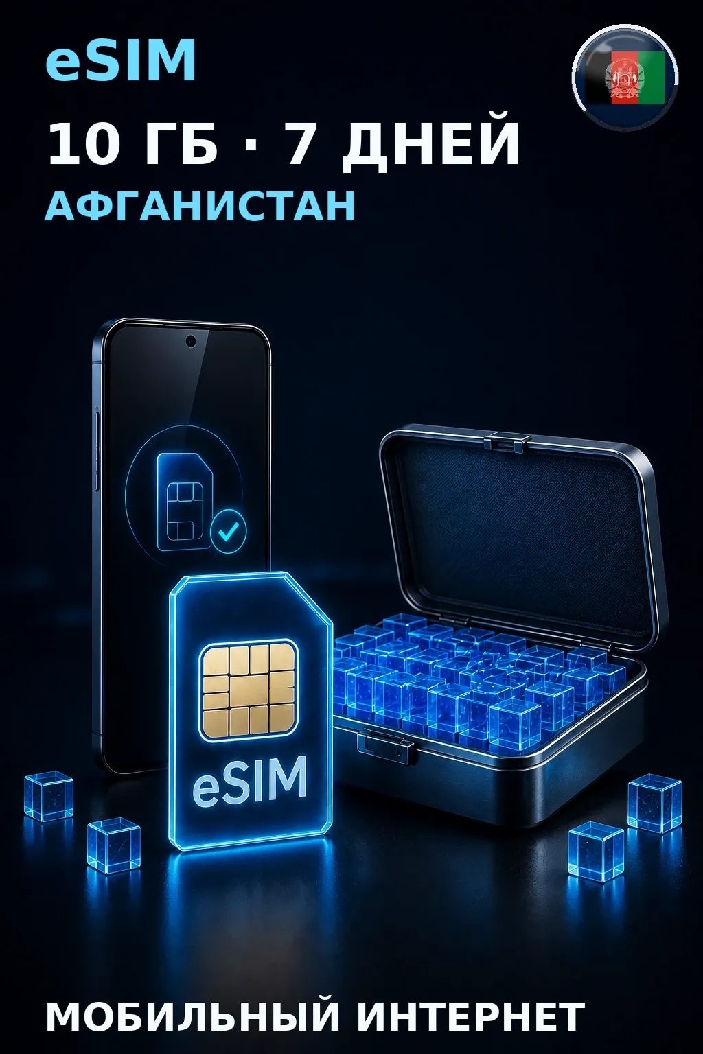 eSIM Афганистан — 10 ГБ, 7 дней — интернет